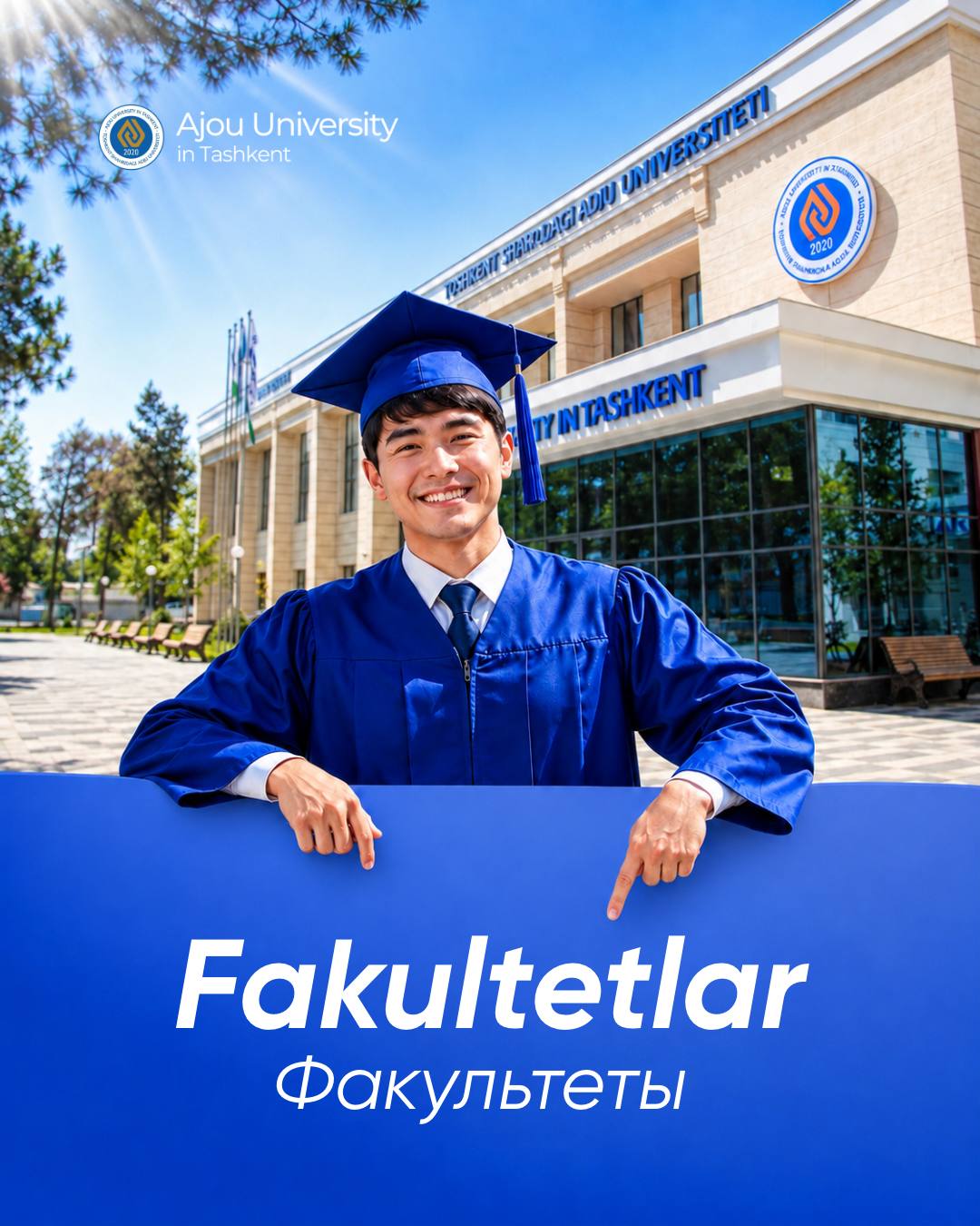  Toshkent shahridagi Adju universiteti porloq kelajagingiz uchun zamonaviy va talabgir fakultetlarni taklif qiladi: